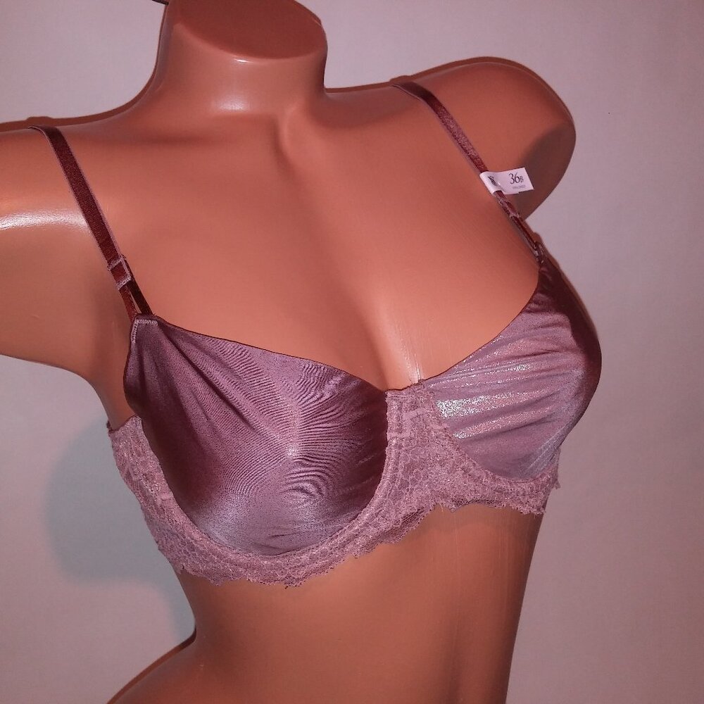 Victoria’s Secret Dream Angels Bra 36B Push Up Metallic Shimmer Lace NWT